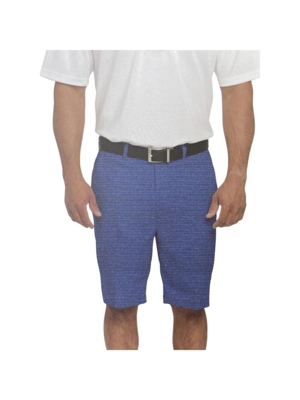 Pebble Beach Men's 40 Blue Dry-Luxe Performance Shorts Stripe Pattern H2026